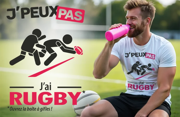 T-shirt respirant pour homme rugbyman ou fan de ce sport