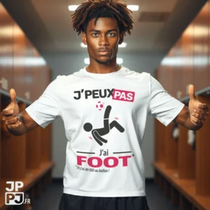 Droit au but avec notre t-shirt cadeau "Je peux pas j'ai foot"