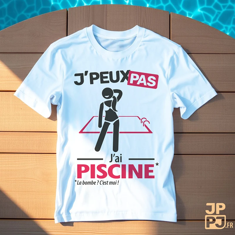 Le t-shirt été " je peux pas, j'ai piscine" fait un carton