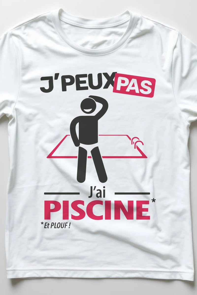 Je ne peux pas, j'ai piscine décliné pour les hommes