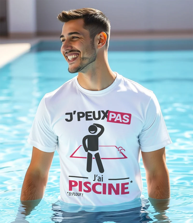 L'idée cadeau de l'été qui fait plouf : j'ai piscine imprimée sur tshirt