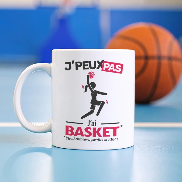 Version du mug 'j'ai basket' pour les basketteuses féminines