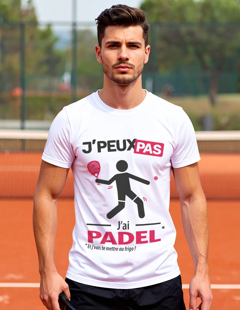 L'idée cadeau originale pour les sportifs : j'ai padel imprimé sur t-shirt