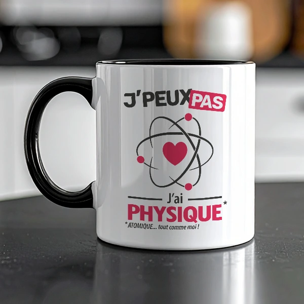 Super idée cadeau avec le mug 'je peux pas, j'ai physique'