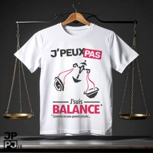 T-shirt drôle et fun avec le slogan astro je peux pas je suis Balance