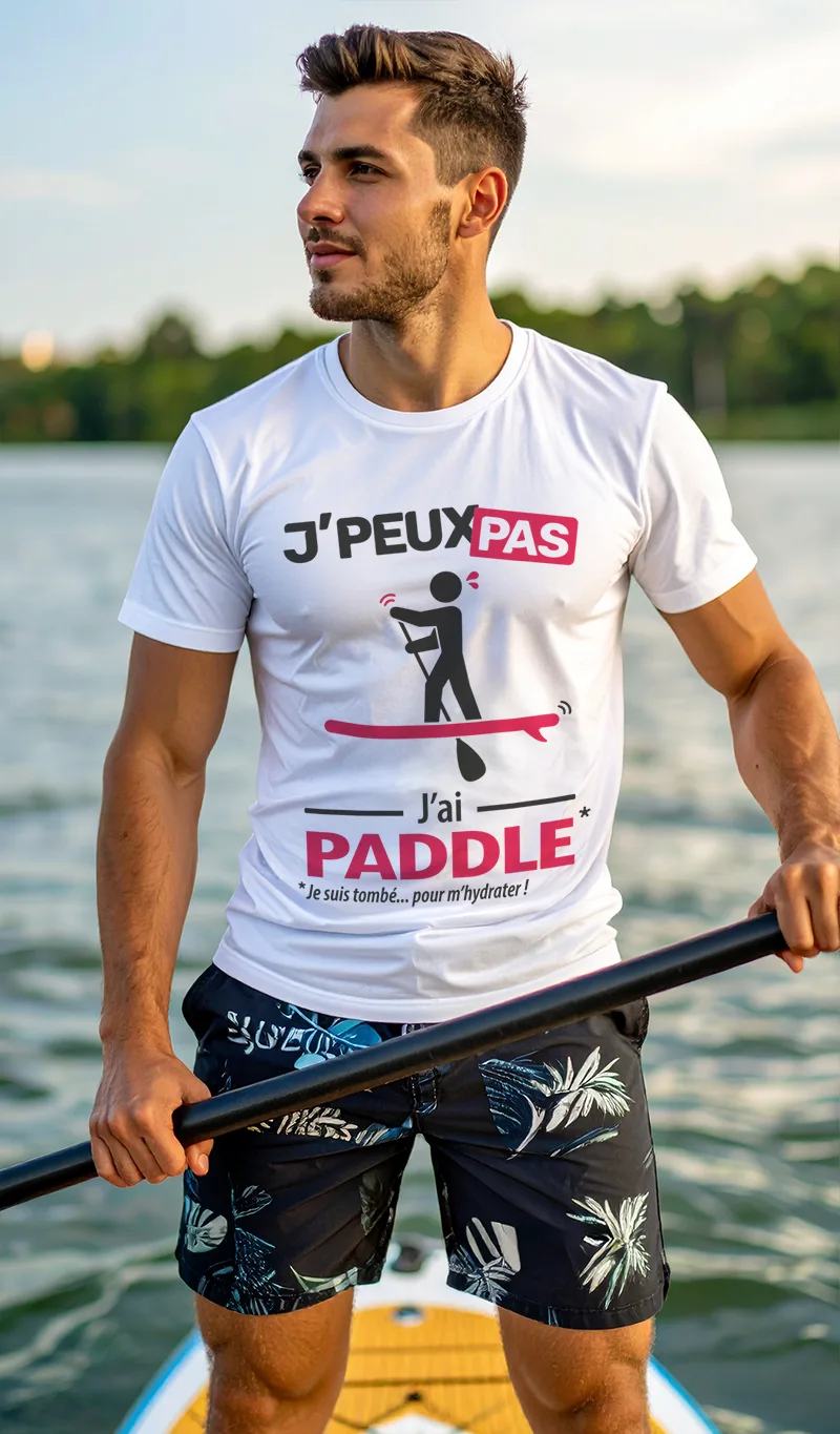 Faire du sport avec son T-shirt coton casual je peux pas, j'ai paddle