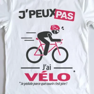 Design humour 'Je peux pas, j’ai vélo' – parfait pour offrir aux fans de cyclisme