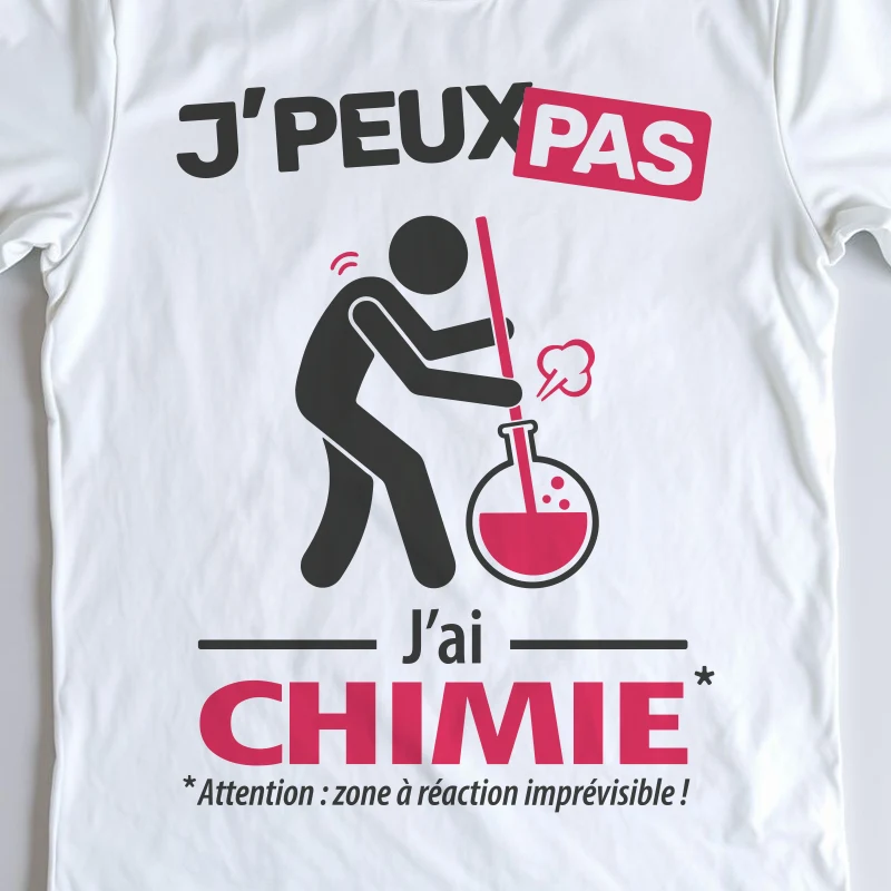 Design homme 'Je peux pas, j’ai chimie' – parfait pour les chimistes