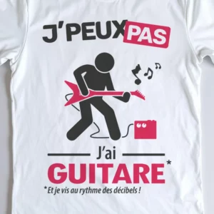Design homme 'Je peux pas, j’ai guitare électrique' – parfait pour les guitaristes