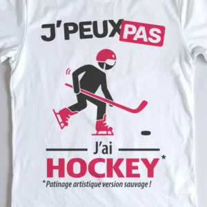 Design homme 'Je peux pas, j’ai hockey' – parfait pour les hockeyeurs