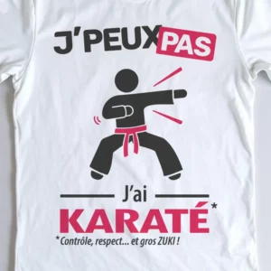 Design homme 'Je peux pas, j’ai karaté' – parfait pour les karatékas