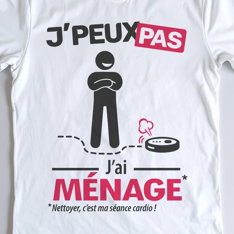 Design homme 'Je peux pas, j’ai ménage' – parfait pour les nettoyeurs