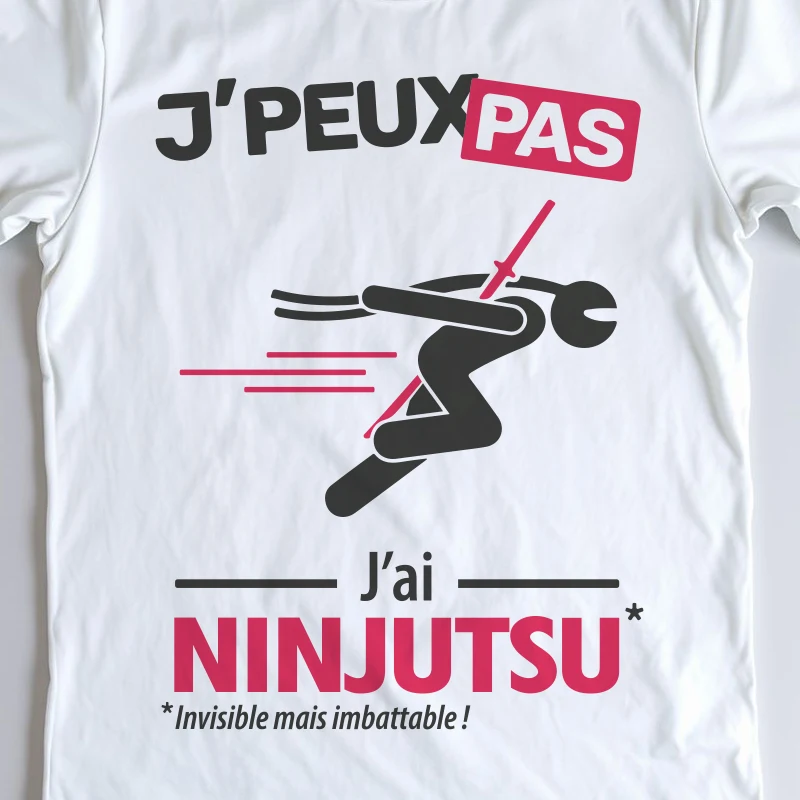 Design homme 'Je peux pas, j’ai ninjutsu' – parfait pour les ninjas