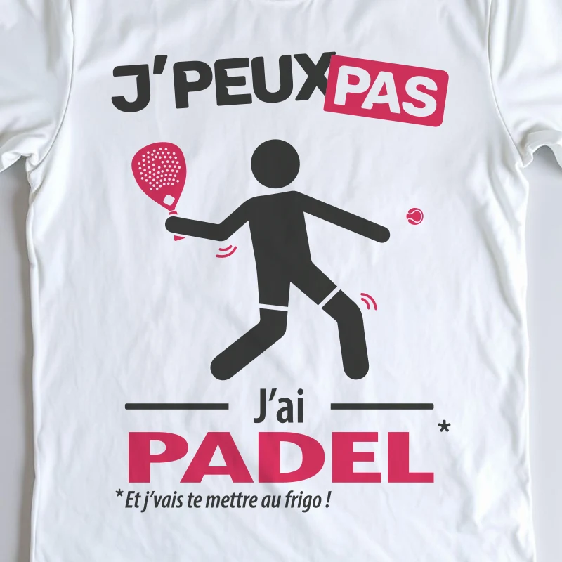 Design homme 'Je peux pas, j’ai padel' – parfait pour les padelistes