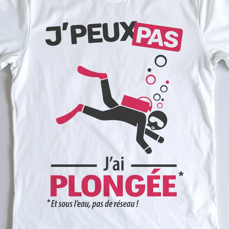Design homme 'Je peux pas, j’ai plongée' – parfait pour les plongeurs