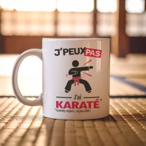 Cadeaux mug et tasse avec le message 'Je peux pas, j’ai karaté' pour homme