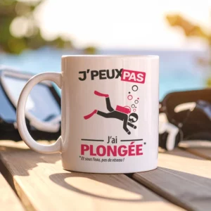 Cadeaux mug et tasse avec le message 'Je peux pas, j’ai plongée' pour homme