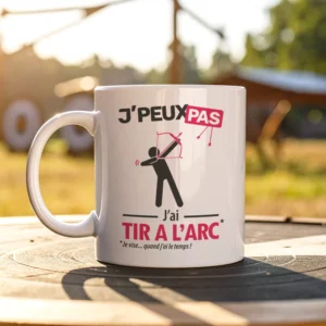 Cadeaux mug et tasse avec le message 'Je peux pas, j’ai tir à l'arc' pour homme