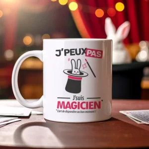 Cadeaux mug et tasse avec le message 'Je peux pas, je suis magicien' pour homme
