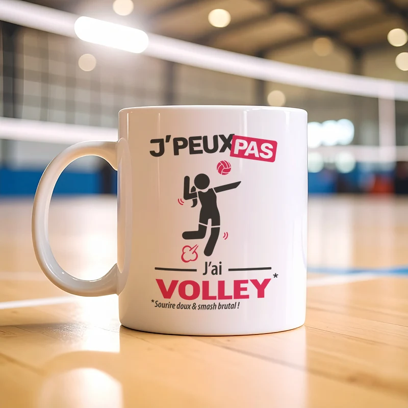 Accessoires mug et tasse avec le message 'Je peux pas, j’ai volley' pour femme