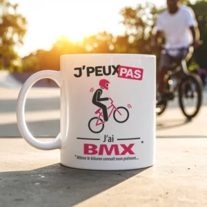 Cadeaux mug et tasse avec le message 'Je peux pas, j’ai bmx' pour skateur et skateuse