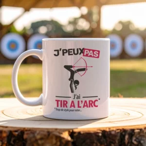 Accessoires mug et tasse avec le message 'Je peux pas, j’ai tir à l'arc' pour femme