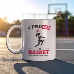 Accessoires mug et tasse avec le message 'Je peux pas, j’ai basket' pour femme
