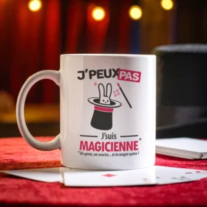 Accessoires mug et tasse avec le message 'Je peux pas, je suis magicienne' pour femme