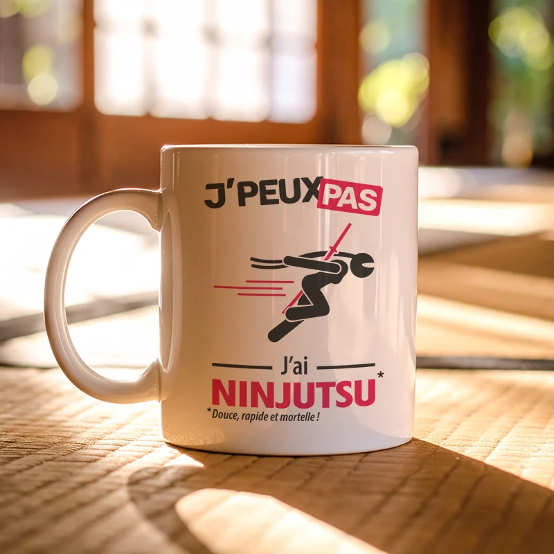 Accessoires mug et tasse avec le message 'Je peux pas, j’ai ninjutsu' pour femme
