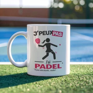 Accessoires mug et tasse avec le message 'Je peux pas, j’ai padel' pour femme