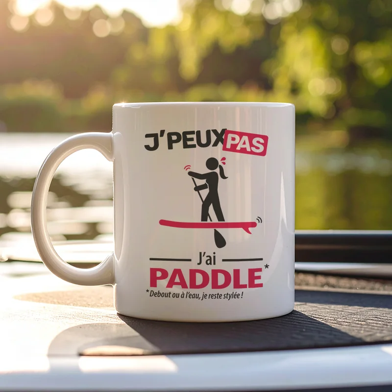 Accessoires mug et tasse avec le message 'Je peux pas, j’ai paddle' pour femme