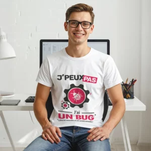 T-shirt à offrir 'Je peux pas, j'ai rallye' pour hommes informaticiens