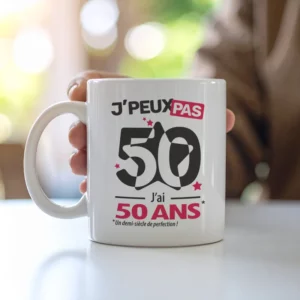 Accessoires mug et tasse anniversaire 'Je peux pas, j'ai 50 ans'