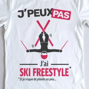 Design 'Je peux pas, j'ai ski freestyle', cadeau drôle pour les fans d'acrobaties