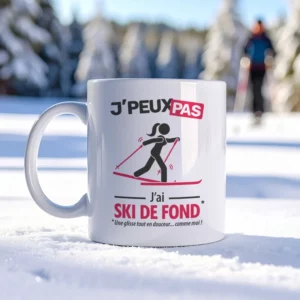Accessoires mug et tasse imprimés 'Je peux pas, j'ai ski de fond'
