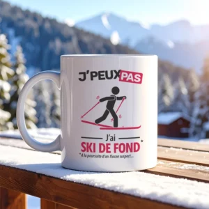 Accessoires mug et tasse anniversaire 'Je peux pas, j'ai ski de fond' pour homme