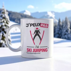 Accessoires mug et tasse trop cool 'Je peux pas, j'ai ski jumping'