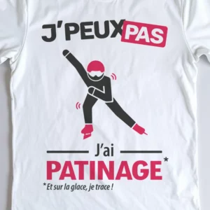 Design 'Je peux pas, j'ai patinage de vitesse', cadeau sympa pour partir glisser vite