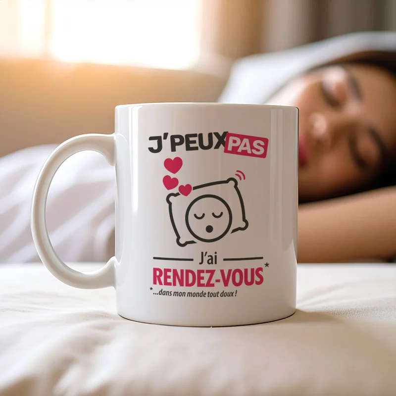 Mugs et tasses pas cher avec le texte 'Je peux pas, j'ai rendez-vous'