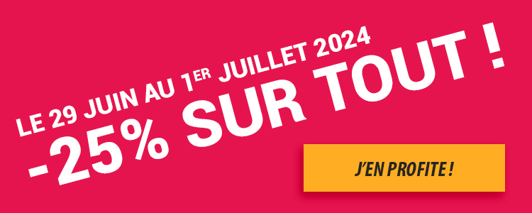 Offre limitée de -25 % sur l'ensemble des créations originales disponibles dans la boutique en ligne