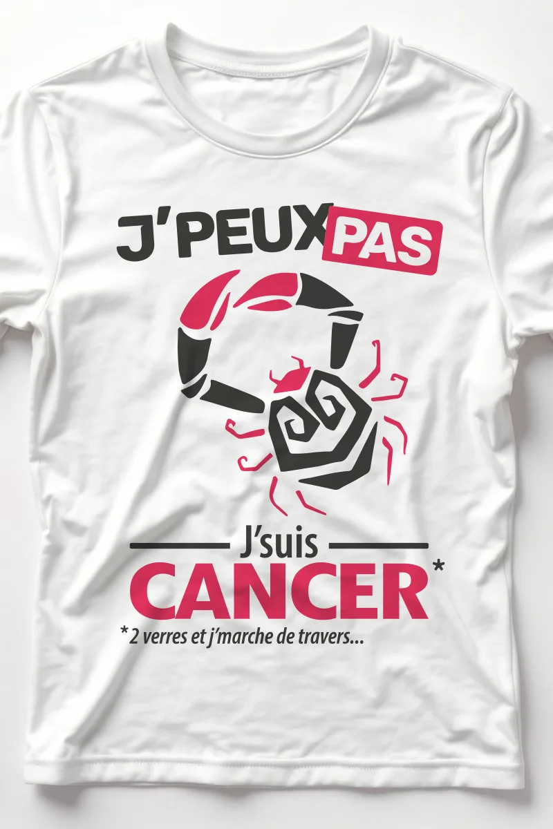Détail précis sur l'illustration 'Je peux pas je suis Cancer'